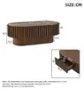 Table basse ovale Merax avec 1 tiroir, table d'appoint pour Voir les images du produit 6