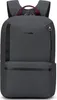 A front view of a gray backpack. Produktbild-Vorschau