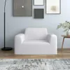 vidaXL Stretch-Sofahusse Weiß Polyester-Jersey Produktbild-Vorschau 2