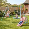Set da gioco per bambini, completo di scivolo, 2 altalene e Anteprima dell’immagine prodotto 1
