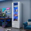 Sweiko Weiße Hochglanzvitrine, Vitrine Glasvitrine , Produktbild-Vorschau 5