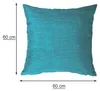 Kissenbezug 60x60 cm petrol Struktur Leinenoptik Produktbild-Vorschau 3