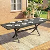 Table de jardin extensible en aluminium aspect bois, Voir les images du produit 3