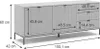 Lowboard Vicco Eliza Szary 150 x 60 cm, Model 40426 Podgląd zdjęcia produktu 3