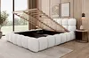 FEDVE Polsterbett Isny aus Bouclé-Stoff 160x200 cm, Weiß Produktbild-Vorschau 4
