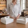 KAPAK 5er Tortenkarton Weiß 26x26x12 cm mit Griff Produktbild-Vorschau 5
