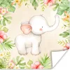 MuchoWow® Poster Dschungel - Blumen - Elefant 75x75 cm - Produktbild-Vorschau 1