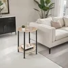 Table d’appoint BALLINA 45x64cm - Bois clair industriel, Voir les images du produit 9