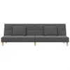 vidaXL Schlafsofa 2-Sitzer mit 2 Kissen Hellgrau Stoff Produktbild-Vorschau 5