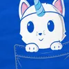 style3 Unicorn Pocket Cat Herren T-Shirt Einhorn Katze Produktbild-Vorschau 2