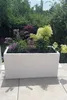 Vaso da fiori MAXI in fibra di vetro bianco 80x40x40 cm Anteprima dell’immagine prodotto 4