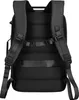 The back view of a black backpack. Produktbild-Vorschau