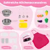COSTWAY Cuisine pour enfants avec 22 accessoires, cuisine Voir les images du produit 2