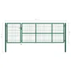 vidaXL Gartentor mit Pfosten 350x100 cm Stahl Grün Produktbild-Vorschau 7
