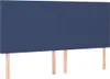 vidaXL Kopfteil Blau 180x5x118/128 cm Stoff Produktbild-Vorschau 1