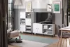 Evolution meuble TV 2 portes, 2 étagères blanc, noir. Voir les images du produit 23