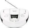 A white TechniSat Viola CD-1 boombox with a black speaker grille and a silver antenna, set against a white background. Voir les images du produit