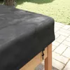 Nappes unies noires vidaXL, 242 x 102 x 15 cm, en tissu Voir les images du produit 4