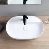 REBIKO umywalka ceramiczna nablatowa biały połysk 60x40x12 Podgląd zdjęcia produktu 4
