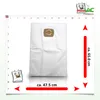 A vacuum cleaner bag shown with measurement markings and branding. Náhled obrázku produktu