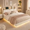 INONEFT Boxspringbed 160x200 cm met LED-verlichting, Productafbeelding-voorbeeld 1