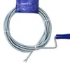 A coiled drain snake with a blue handle, presented on a white background. Produktbild-Vorschau