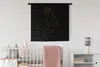 MuchoWow® Wandteppich Wandbehang Frau - Hut - Schwarz und Produktbild-Vorschau 1