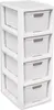 Ratanový kúpeľňový stojan s košíkmi 4 X 7L White Náhľad obrázku produktu 6