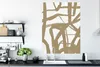 MuchoWow® Poster Weiß - Braun - Kunst 90x120 cm - Produktbild-Vorschau 3