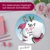 Flamingo Mauspad Tropical I Ø 22 cm rund I Mousepad mit Produktbild-Vorschau 5