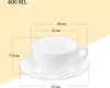 Tasse à thé Wilmax avec soucoupe, 400 ml, porcelaine Voir les images du produit 5