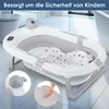 OYAJIA Babybadewanne Faltbar 81 cm Grau mit Thermometer und Produktbild-Vorschau 8