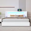 MODFU Lit Coffre Double 160x200 cm - Lit avec LED et Voir les images du produit 2