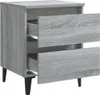 vidaXL Nachttisch mit Metallbeinen Grau Sonoma 40x35x50 cm Produktbild-Vorschau 5