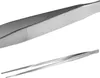 A close-up and a full view of a pair of metal tweezers against a white background. Podgląd zdjęcia produktu