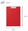 MAUL Klemmbrett A4 Hochformat Karton Folie rot Produktbild-Vorschau 2