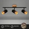 Spotlight, black, with wood, excl. 3xGU10/max.9W Produktbild-Vorschau 2