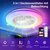 Ikodm Wentylator sufitowy z lampą LED Wentylator z Podgląd zdjęcia produktu 6
