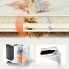 A cross-section of a mattress showing dirt and debris being extracted by a cleaning device, with close-ups of the device's components. Náhled obrázku produktu