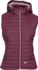 A burgundy quilted vest with a hood is shown against a white background. Náhled obrázku produktu