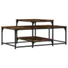 vidaXL Table basse chêne fumé 102x60x45 cm bois composite Voir les images du produit 1