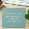Mr. & Mrs. Panda Mauspad Spruch Cousine Wunder - Produktbild-Vorschau 2