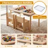 COSTWAY Kindertafelset met stoelen, kindertafels, Productafbeelding-voorbeeld 6