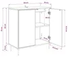 Mueble aparador vidaXL OMMEN, color , aspecto roble, 69 x Vista previa de la imagen del producto 8
