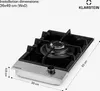 Klarstein Plynový sporák 1-horákový, 3,4 kW vstavaný Náhľad obrázku produktu 7