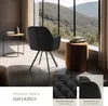 Fauteuil pivotant en velours Lucia, rembourré - noir, Lot Voir les images du produit 4