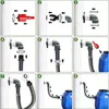 A series of numbered diagrams showing how to install a rainwater collector. Produktbild-Vorschau