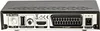 The back panel of a black satellite receiver with various ports and labels. Voir les images du produit