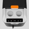 Close-up view of the top and front of a portable cooler with a digital display. Produktbild-Vorschau
