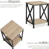 Table d’appoint CARLTON 40,5x40,5x52,5cm - Bois clair Voir les images du produit 3
